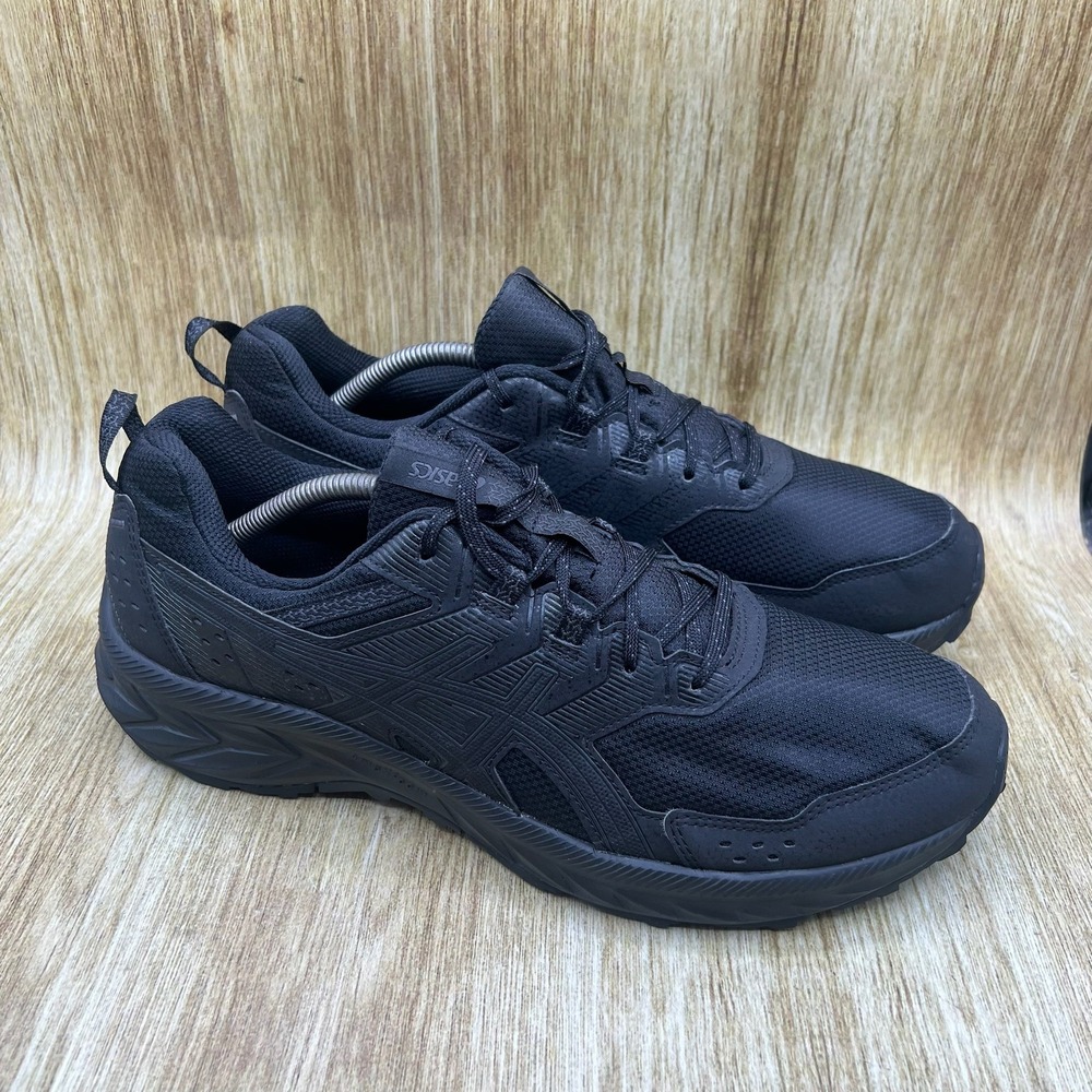 Asics Gel-Venture 9 Men's Size 12 Black Trail Running Shoes Sneakers 1011B486